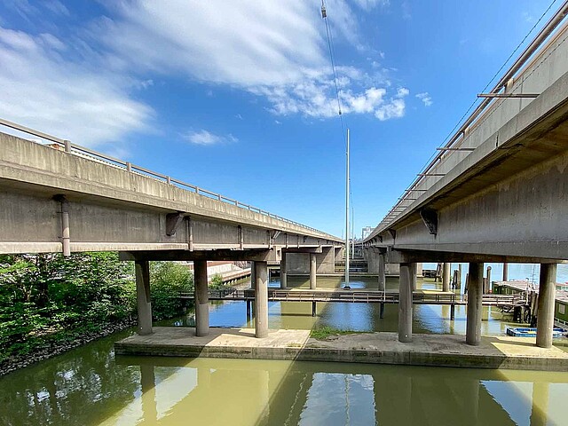 Beschichtung der Riegeloberseiten an der Hochstraße Elbmarsch