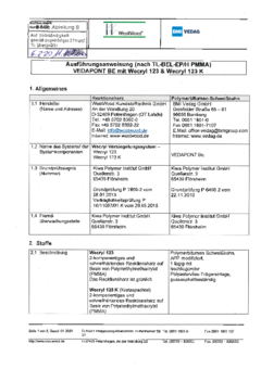 Wecryl Versiegelungssystem - Ausführungsanweisung (nach TL-BEL-EP/H PMMA) VEDAPONT BE mit Wecryl 123 u. Wecryl 123 K