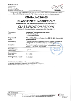 Wecryl OS 10 - 2.0: Klassifizierungsbericht KB-Hoch-210405 Klasse Cfl-s1, hier: Wecryl 488